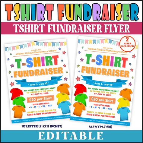 T Shirt Fundraiser Flyer Template