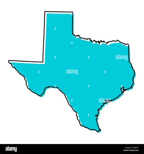 Texas map shape, united states of america. Flat concept icon symbol ...