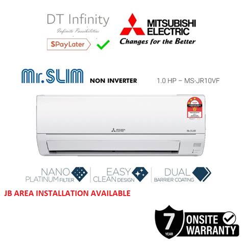 3 STARS Mitsubishi Aircond 1HP Air Conditioner Non Inverter Aircon Air Cond 1HP Penghawa Dingin ...