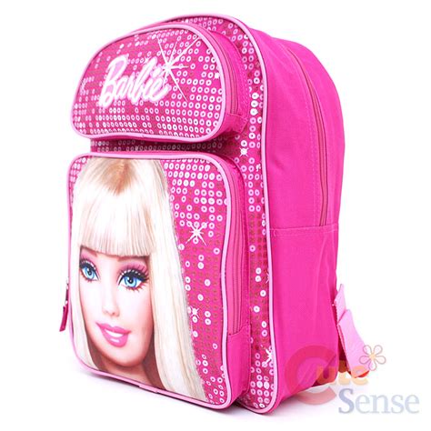 Barbie School Backpack Book Bag -16" Large Pink | eBay