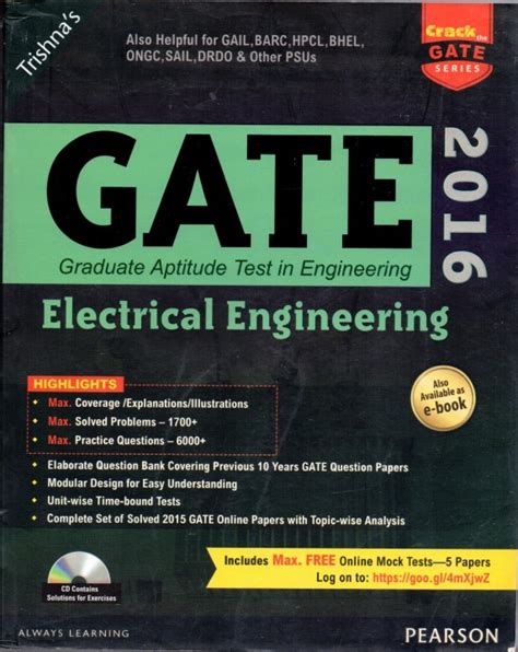 Buy GATE ELECTRICAL ENGINEERING ( 2016 VERSION ) Online @ ₹550 from ...