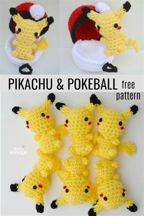 Pikachu and Pokeball Pod pattern - Ami Amour