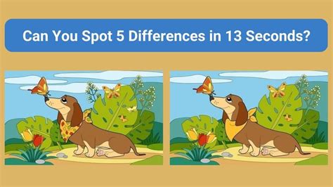 Spot The Difference: Can you spot 5 differences between the two images ...