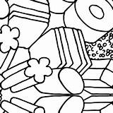 Licorice Allsorts Candy Burst Mandala  Adult coloring page Printable sketch template