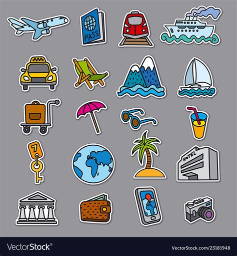 Travel Stickers Clipart | vlr.eng.br