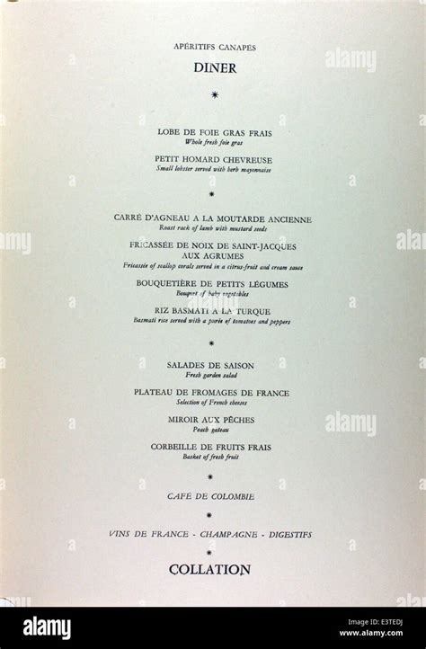 Air France Menu Collection Stock Photo - Alamy