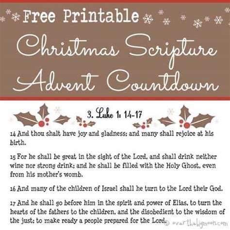 Advent Bible Verses Printable