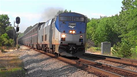 Amtrak Auto Train Past Older Style Signals on the RF&P - YouTube