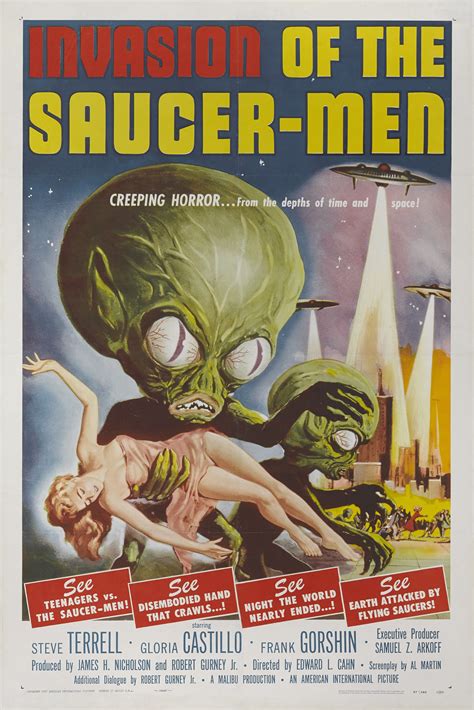 Invasion of the Saucer-Men, Film Poster from 1957 | Science fiction movie posters, Movie posters ...