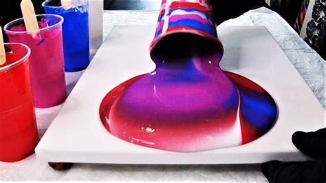 Paint Pouring Fluid Art | Flip Cup Pour Painting | Acrylic Pouring - YouTube