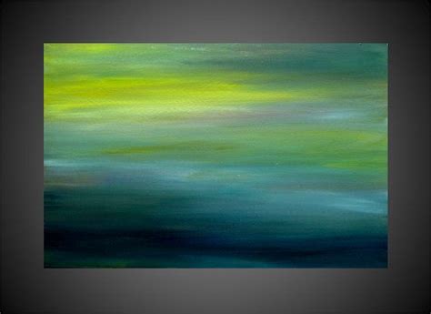 Green and blue. | Modern art paintings abstract, Modern art paintings colors, Abstract art painting