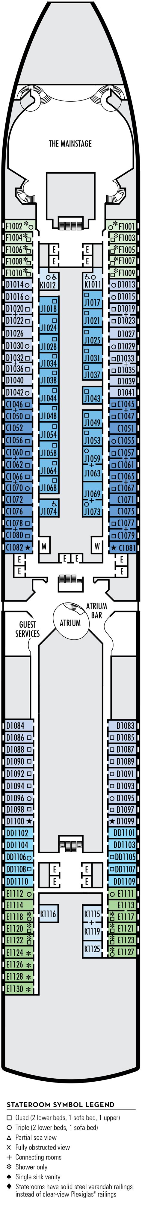 Deck Plan for Nieuw Amsterdam | Iglu Cruise