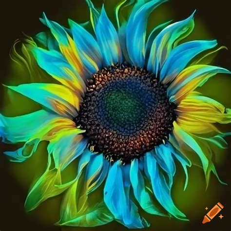 Artistic depiction of sunflowers