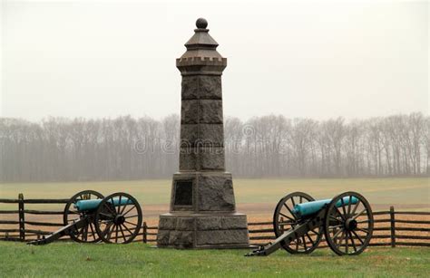 Historic Memorial At Gettysburg Battlefield Editorial Stock Photo - Image of fighting, civil ...