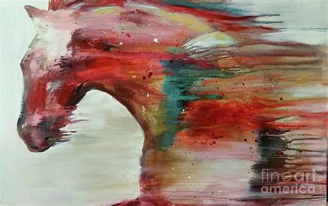 Sonic Boom Painting by Cher Devereaux | Abstract horse painting, Horse painting, Abstract horse art