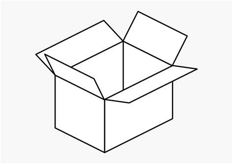 Open Box Clipart - Box Black And White, HD Png Download , Transparent ...