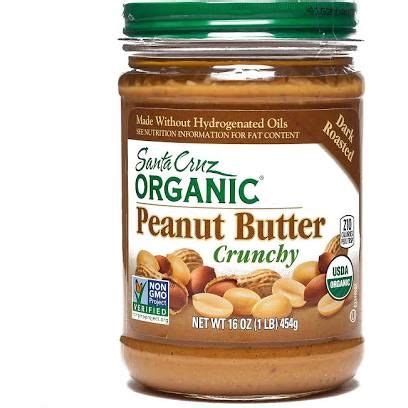 Santa Cruz Organic Crunchy Peanut Butter - Dark Roasted 16 Oz Jar ...