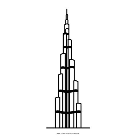 Burj Khalifa Dubai Coloring Page - Ultra Coloring Pages | Khalifa dubai, Burj khalifa, Dubai