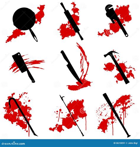 Murder weapons stock vector. Illustration of baseball - 8610091