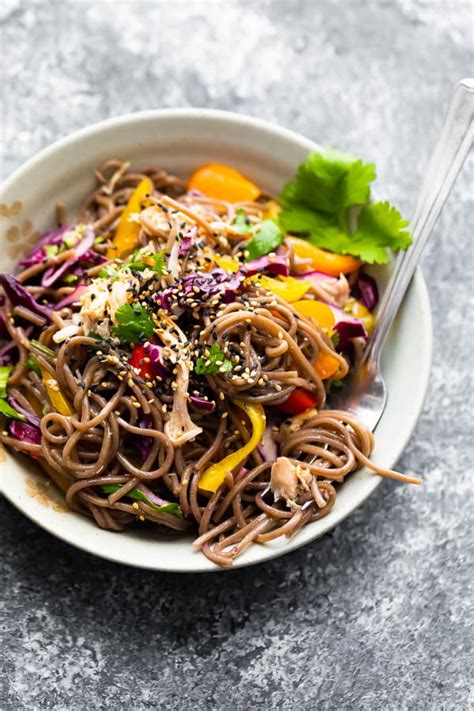 Asian Chicken Soba Noodle Salad | Sweet Peas & Saffron