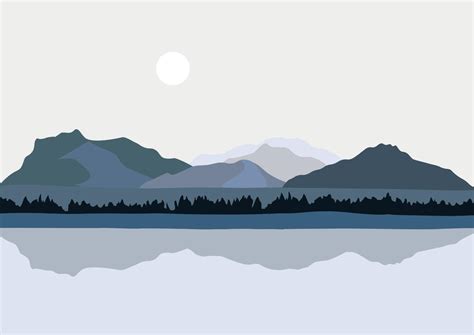 The Mountains Abstract Landscape 8716155 Vector Art at Vecteezy