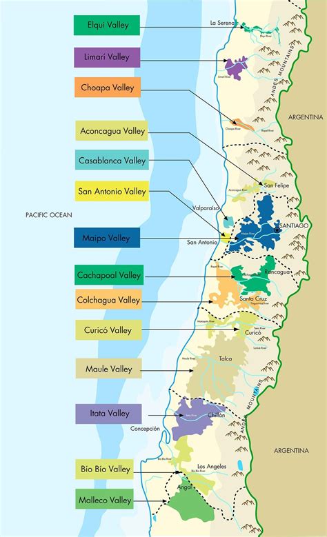 Chile Wine Regions Map: starchefs.com | Chile wine, Chilean wine, Wine map