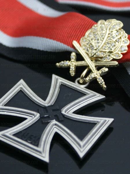 German WWII Knight's Cross with Golden Oak Leaves, Swords and Diamonds