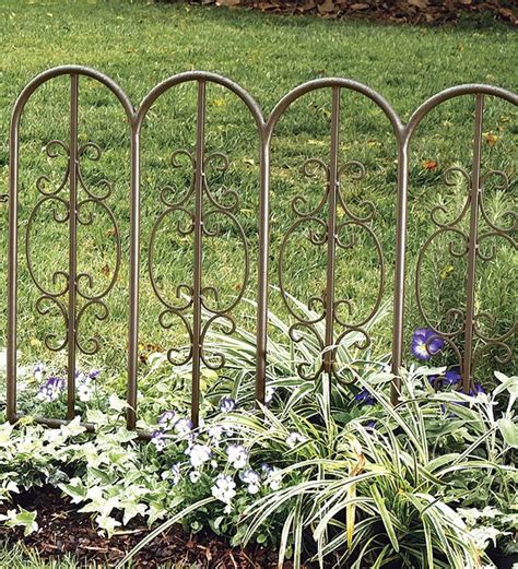 Montebello Outdoor Decorative Garden Fence Set of 4 Iron Fencing, in Gunmetal 53648243490 | eBay