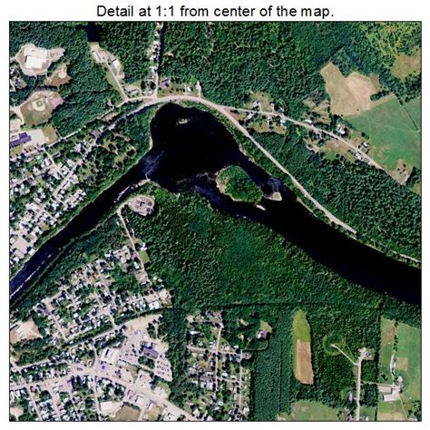 Aerial Photography Map of Skowhegan, ME Maine