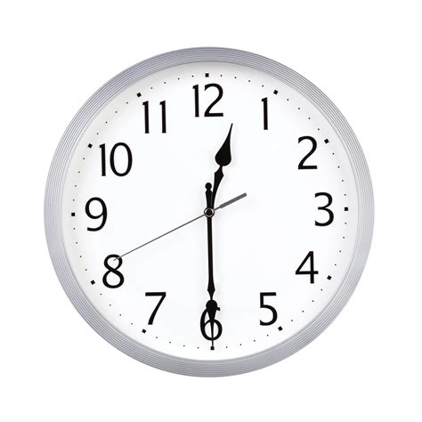 Half past twelve on a clock face 3586823 Stock Photo at Vecteezy