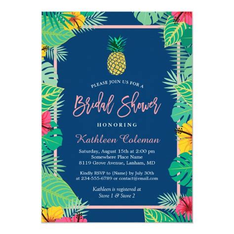 15 Tropical Bridal Shower Invitations to Love | Mimoprints