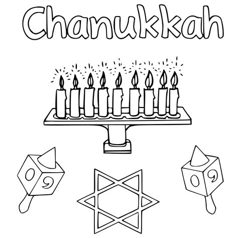 30 Free Hanukkah Coloring Pages Printable