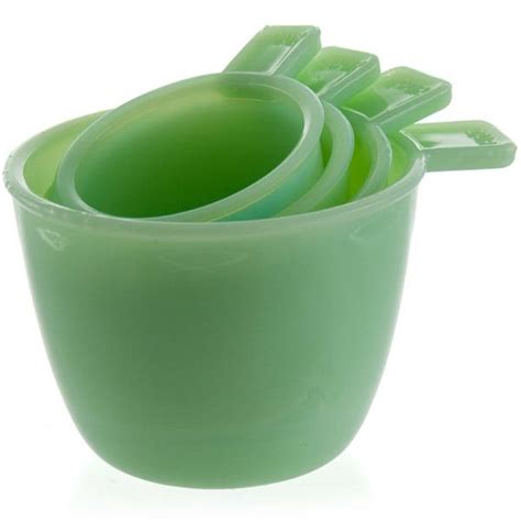 Jade Green Glass Measuring Cups | Green milk glass, Green glassware, Vintage kitchenware