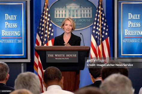 White House Press Secretary Dana Perino holds her first press... News ...