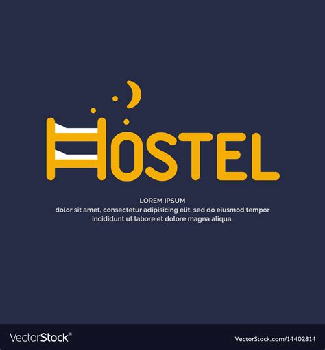 Modern conceptual logo of the hostel Royalty Free Vector