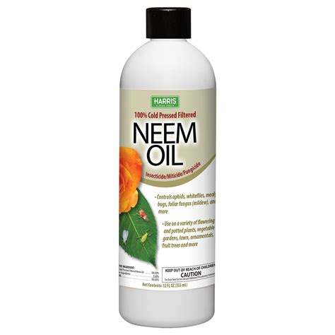 Harris Neem Oil, 100% Cold Pressed Concentrate For Plants to Control Aphids, Whiteflies, Foliar ...