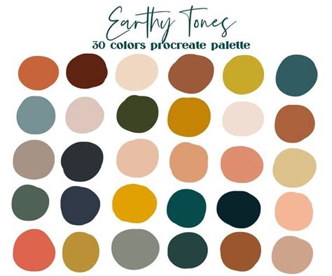 Painted Desert / Autumn / Fall / Procreate color palette / Procreate swatches | Earthy color ...