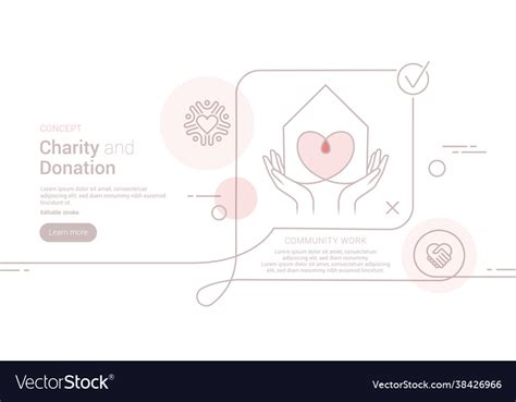 Volunteer hands holding big heart to supporting Vector Image