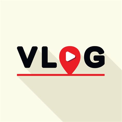 Vlog logo, flat style 15390442 Vector Art at Vecteezy