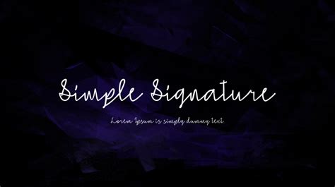 Simple Signature Font : Download Free for Desktop & Webfont