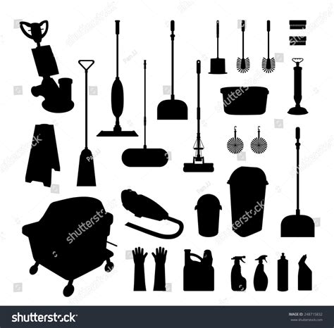 Cleaning Tools Stock Vector (Royalty Free) 248715832 | Shutterstock