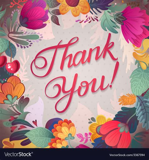 Thank you card in bright colors Royalty Free Vector Image