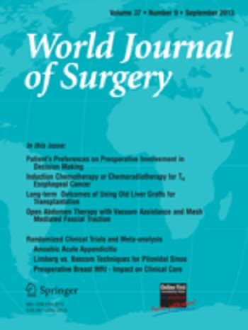 World Journal of Surgery Impact Factor, Indexing, Acceptance rate ...