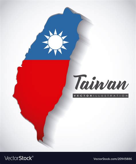 Taiwan map icon Royalty Free Vector Image - VectorStock