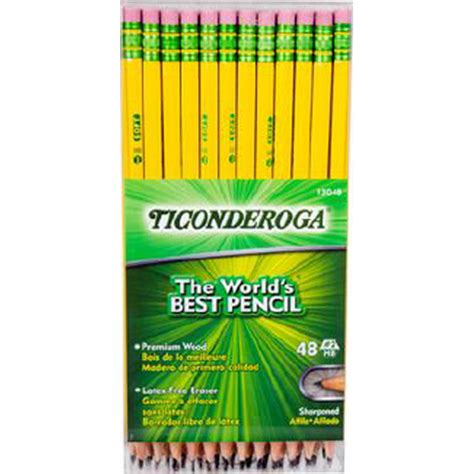 Ticonderoga Number 2 Classic Yellow Pencil, Wood Cased Graphite Pencils ...