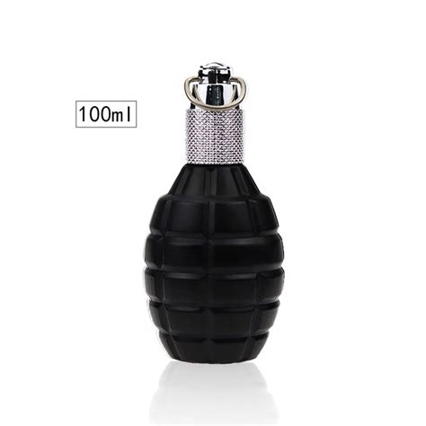 Factory supply 100ml custom design boom hand grenade clear glass perfume bottle, High Quality ...