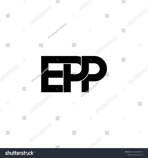 Epp Lettering Initial Monogram Logo Design Stock Vector (Royalty Free ...