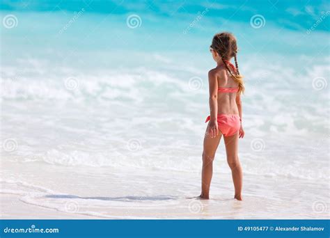 Adorable Little Girl at Beach Stock Image - Image of beach ...