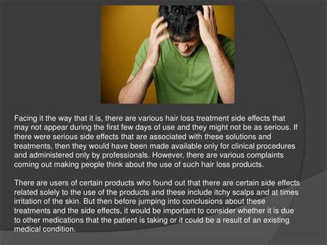 Hair loss products and possible side effects