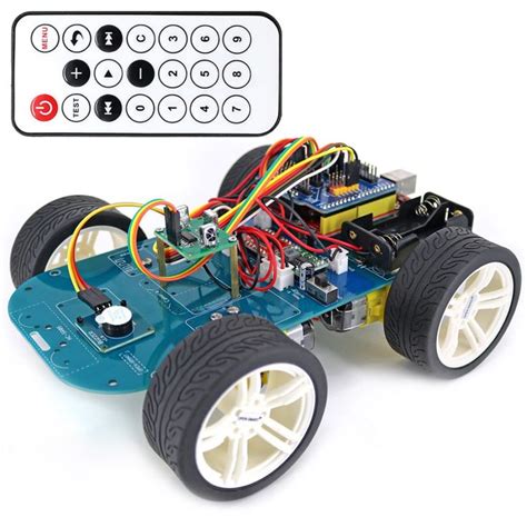 High Tech Programmable Robot Car Toy 4WD Wireless IR Remote Control ...